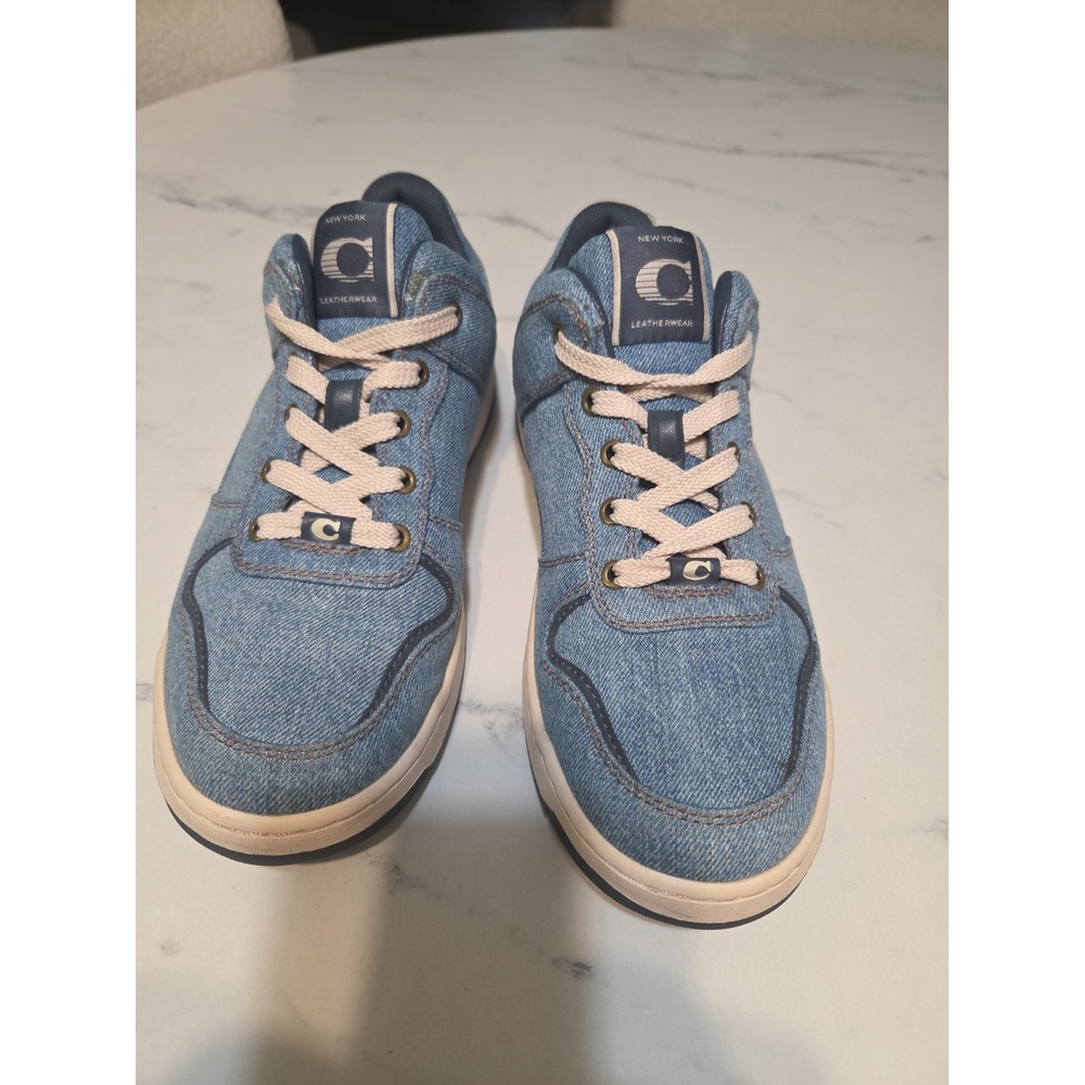 Coach Cr988 Unisex Blue Denim Sneakers Cr988 Sz7D Men/ 8.5 Women's